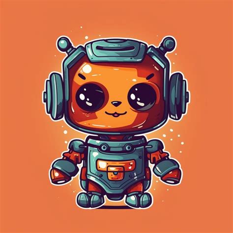 Premium AI Image | Cute robot dog illustration