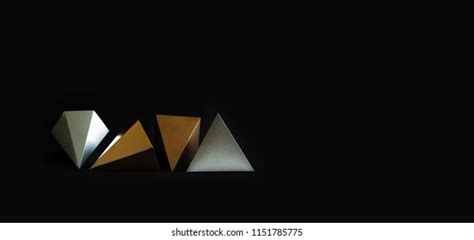 Triangle Solid Black Gold Abstract Images Stock Photos D Objects