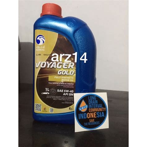 Jual Oli Mesin Adnoc Voyager Gold 5w40 Fullsyn 1 Liter Shopee Indonesia