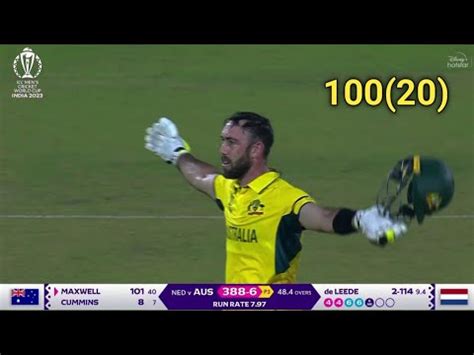 Glenn Maxwell Century Highlights 2023 Maxwell Crying After Hitting