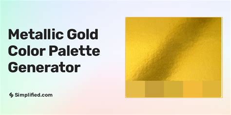 Generate Metallic Gold Color Palette In Seconds