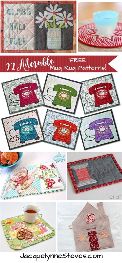 Mug Rug Patterns Adorable Free Patterns Jacquelynne Steves Mug