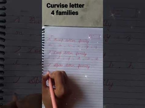 Cursive Letter Families Cursivewriting Creativity Youtube