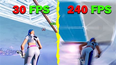 Fortnite 30 Fps Vs 240 Fps 4k Youtube