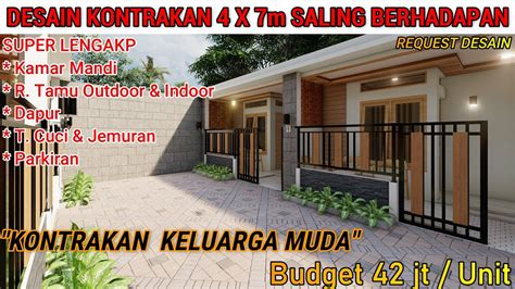 DESAIN KONTRAKAN 4 X 7m SALING BERHADAPAN Ll Kamar Mandi R Tamu