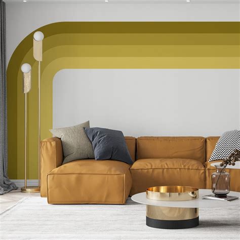 Living Room Arch Decal Removable Wall Arch Deca Colorblock Etsy