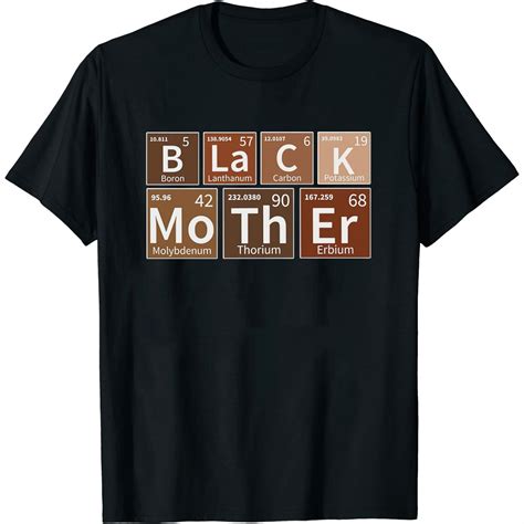 Womens Melanin Black Mother Periodic Table African American Mom Long