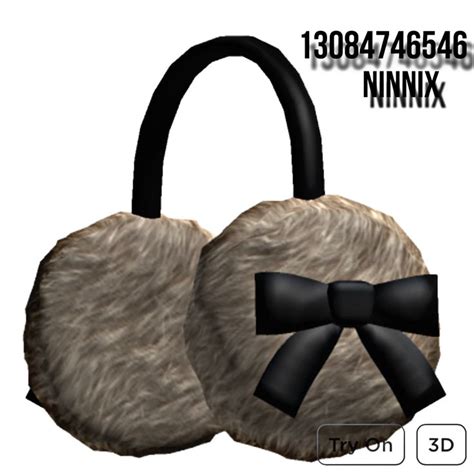 Pin By Ninnix On Id Roblox ★彡🦴🌟 Earmuffs Brown Accessories Roblox