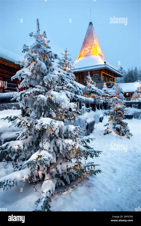 Santa claus village lapland finland Stock Photo - Alamy