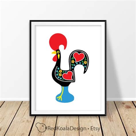 Wall Art, Portugal Art, Portuguese Rooster, Digital Print, Rooster of ...