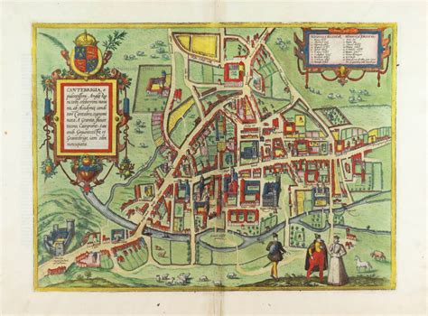 Cambridge By Georg Braun And Frans Hogenberg Sanderus Antique Maps