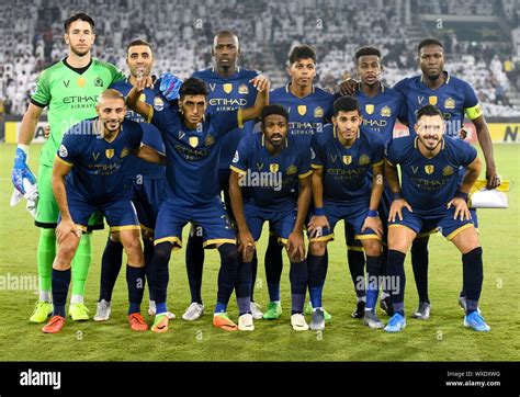 Doha Qatar 16th Sep 2019 Starting Players Of Saudis Al Nassr Pose