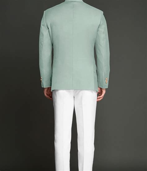 Vermont Pastel Mint Wool Jodhpuri Suit Ai Perfect Fits