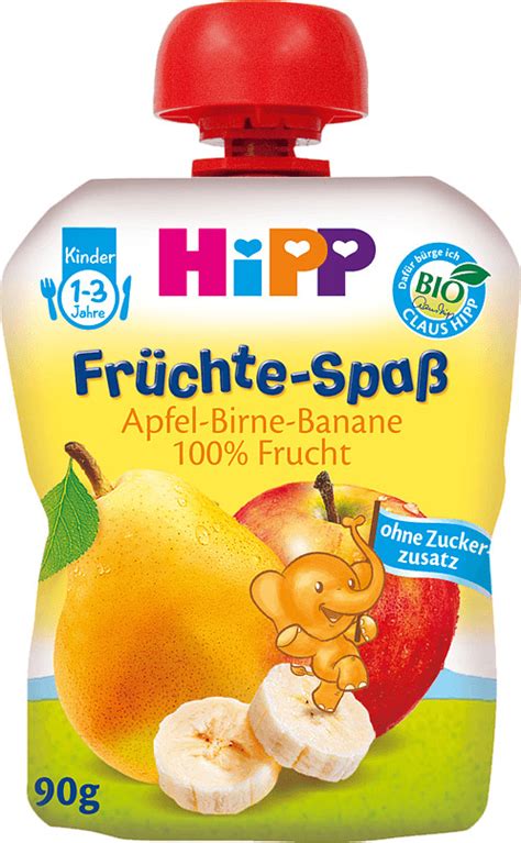 Hipp Früchte Spaß Apfel Birne Banane 90 g Babynahrung