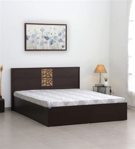 Buy Kosmo Atlas Queen Size Bed In Vermount Finish With Box Storage At 6