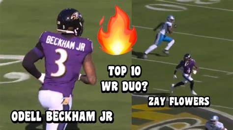 Odell Beckham Jr Zay Flowers Go Off Ravens Vs Lions