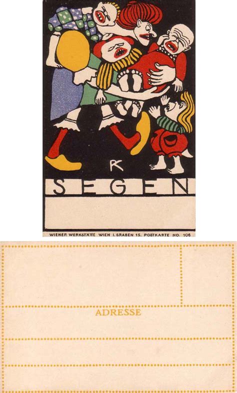 WW 106 sig Rudolf Kalvach Segen Wiener Werkstätte Postkarten