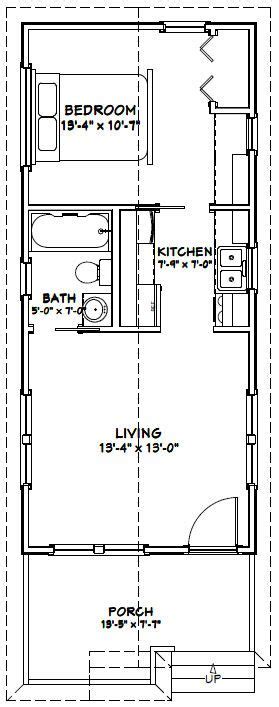 14x32 Tiny House 14x32h1 447 Sq Ft Excellent Floor Plans One Dayguest House 1