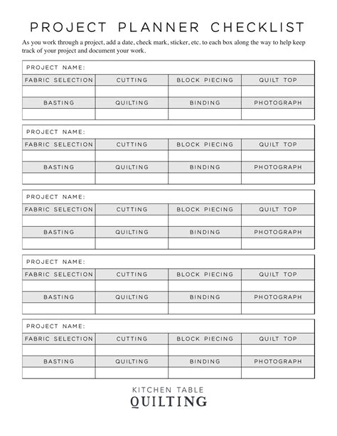 Project Progress Checklist