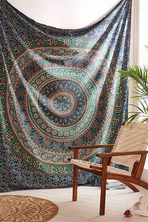 Hippie Mandala Hippie Hippies Wall Hanging 100 Cotton Tapestry Etsy