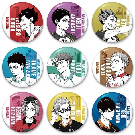 Haikyuu Badge Anime Brooch Karasuno Hinata Kageyama Kenma Epaulettes