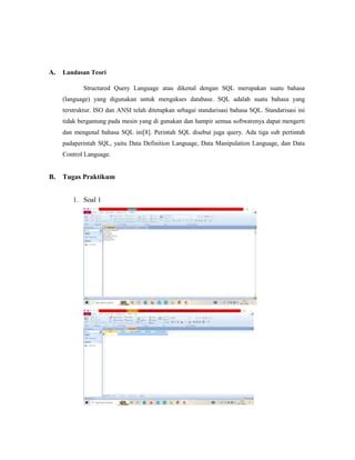 LAPORAN STRUCTURED QUERY LANGUAGE Docx