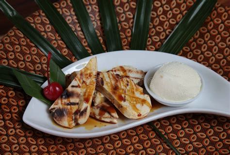 Traditional Makassar Snack Named Pisang Epe Stock Image Image Of