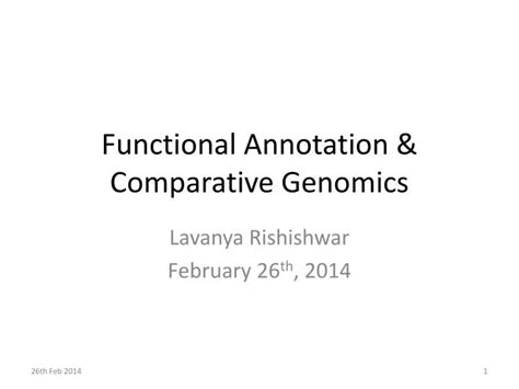 Ppt Functional Annotation And Comparative Genomics Powerpoint