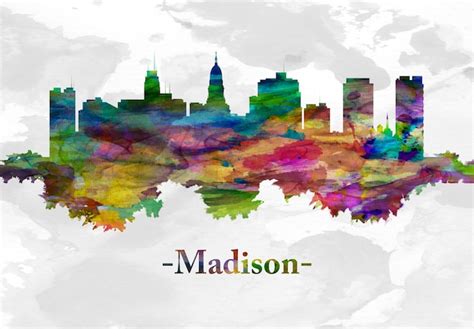 Premium Photo | Madison wisconsin skyline