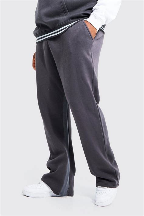Plus Regular Fit Gusset Panel Jogger Boohoo Uk