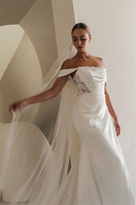 Veronica Gown By Alena Leena Bridal In Minimal Wedding Dress