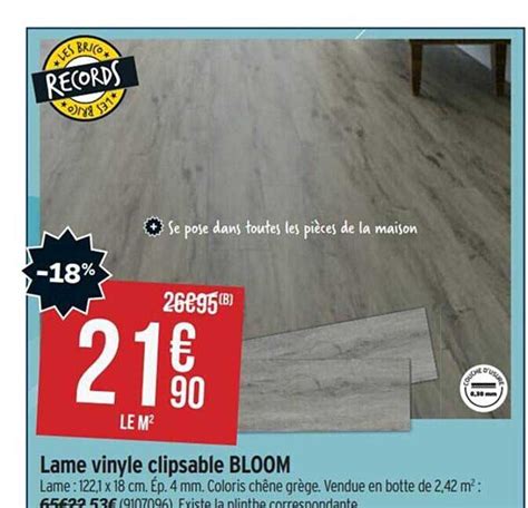 Promo Lame Vinyle Clipsable Bloom Chez Bricorama ICatalogue Fr