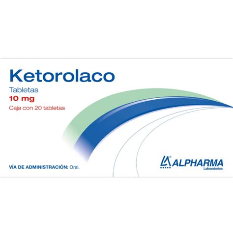 Ketorolaco 10 Mg Con 20 Tabletas Sanafarmamx