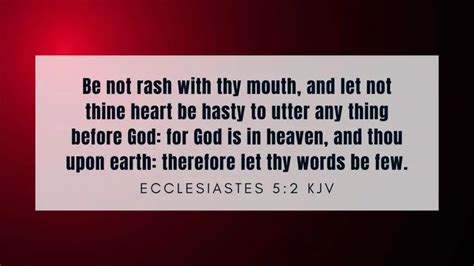 Ecclesiastes 5 2 KJV Bible Verse For Today Morning