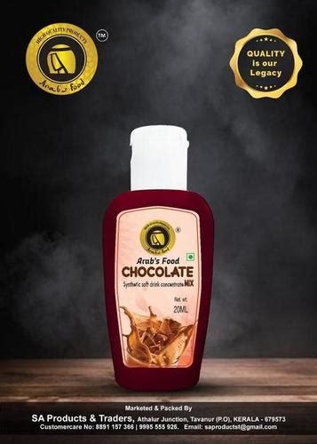 Chocolate Soft Drink Concentrate Mix With Net Weight 200ml Packaging