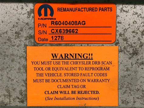 MOPAR PROGRAMMED PLUG PLAY 00 DURANGO 5 9 ECM ECU COMPUTER PCM