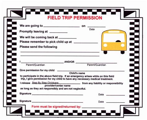 Field Trip Letter Template Elegant Sample Field Trip Forms Diaper