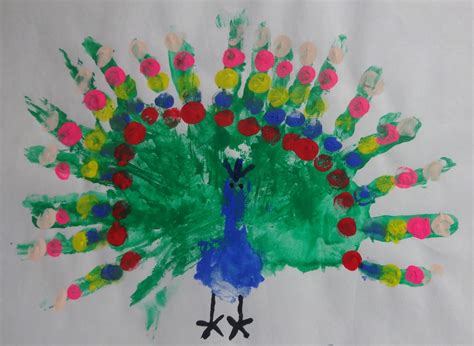 Handprint Peacock Craft Preschool Prep Preschool Crafts Peacock