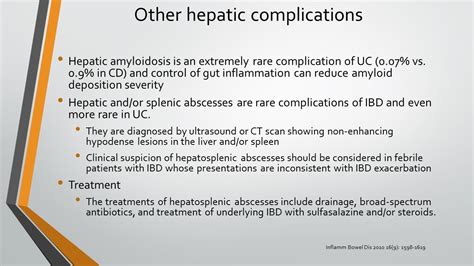 Ulcerative Colitis Hepatopancreatobiliary Complications