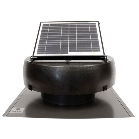 Shop U S Sunlight 900 Cfm Black Galvanized Steel Solar Power Roof Vent At