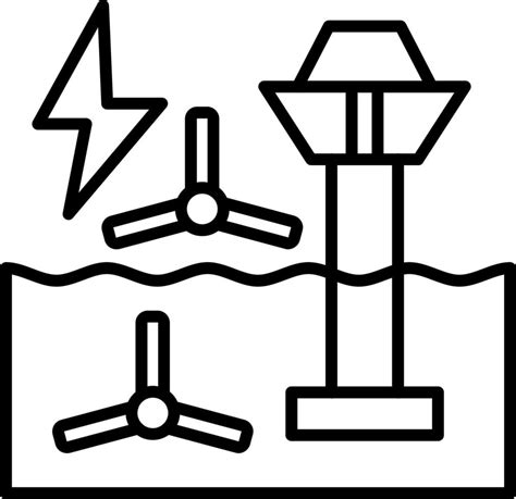 Tidal Power Icon Style 20879599 Vector Art at Vecteezy