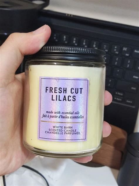 BBW Fresh Cut Lilacs Candle 198g Furniture Home Living Home