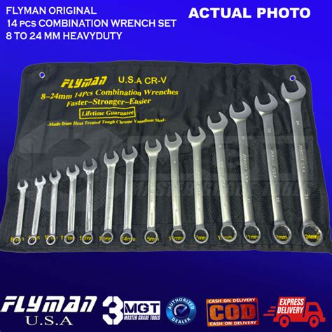 Original Flyman Pcs Combination Wrench Set Heavyduty Lazada Ph