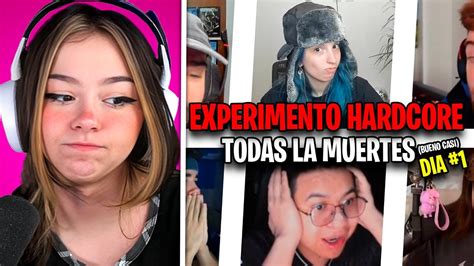 Mictia REACCIONA A LAS MUERTES DE EXPERIMENTO HARDCORE DIA 1 YouTube