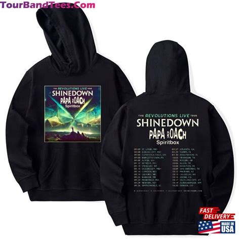 Shinedown The Revolutions Live Tour 2023 With Special Guests Papa Roach And Spiritbox Merch ...