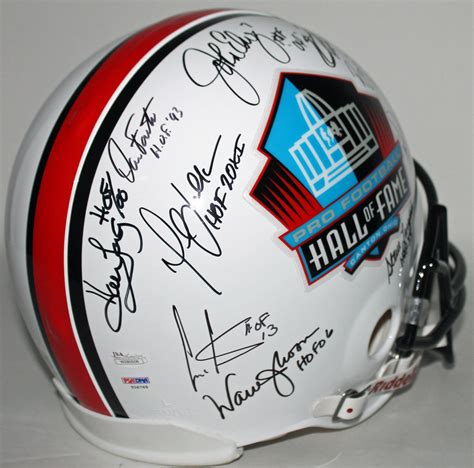 Lot Detail Nfl Hof Legends Signed Full Size Pro Line Helmet Wsmith