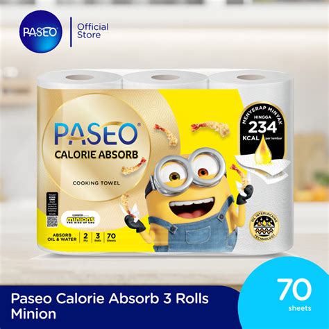 Jual Paseo Minion Series Calorie Absorbs Cooking Towel Roll White