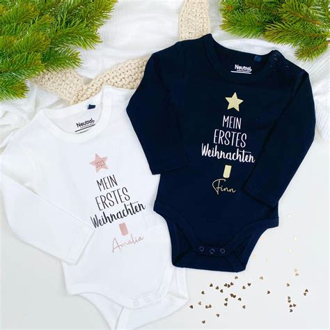 Mein Erstes Weihnachten Baby Body Weihnachtsoutfit Baby Etsy De