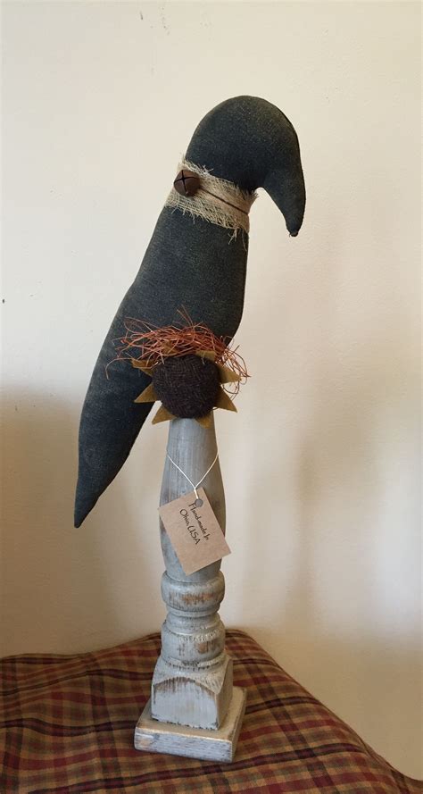 Sunflower Crow Primitive Crafts Fall Crafts Crow