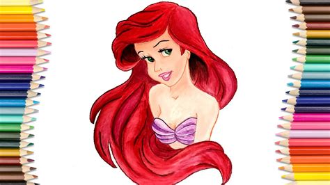 Drawing Ariel The Little Mermaid How To Draw Ariel The Little Mermaid